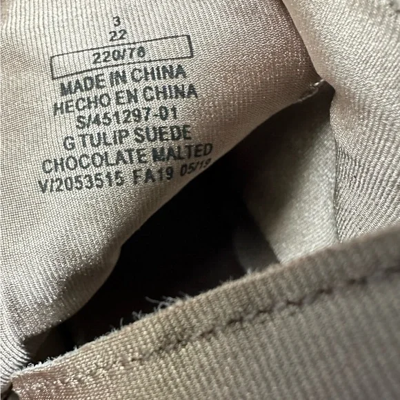 Old Navy•girl’s suede ankle boots•size 3•side zipper•brown/grey/taupe•buckle - Picture 6 of 14